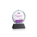 Linares Full Color Black Circle Crystal Trophy