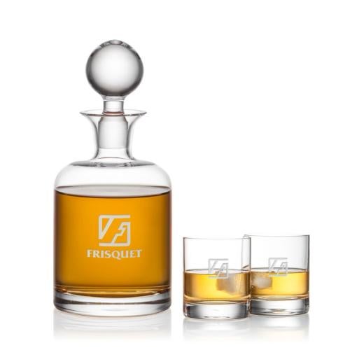 Custom Barware Glasses - Decanters - Melton Decanter Set
