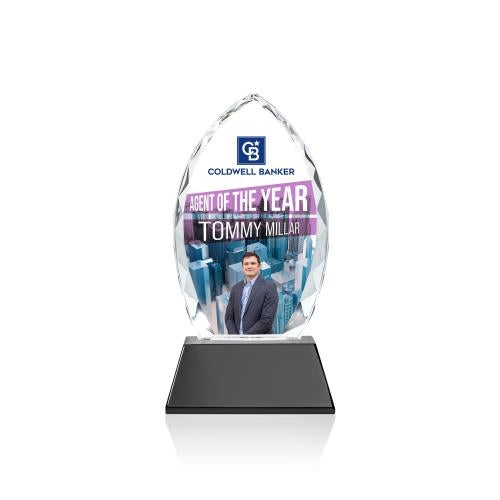 Awards and Plaques - Crystal Trophies - Grossman Full Color on Helton Black Peaks Crystal Trophy