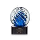 Truong on Half Round Base Black Globe Glass Trophy