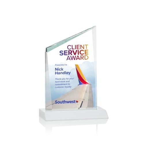 Awards and Plaques - Crystal Trophies - Brito Full Color Fagan Peaks Crystal Trophy