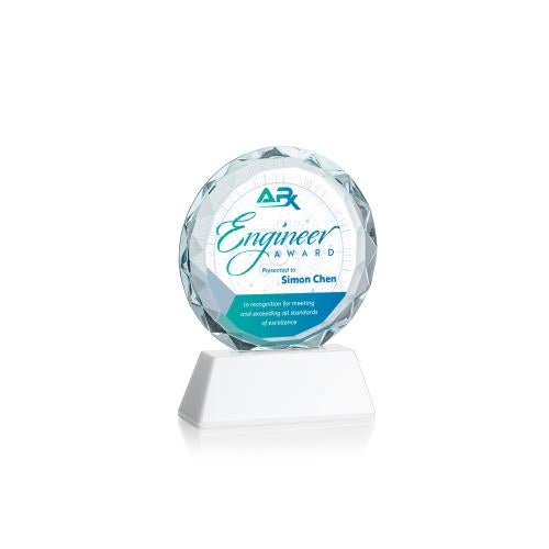 Awards and Plaques - Crystal Trophies - Linares Full Color Fagan Circle Crystal Trophy