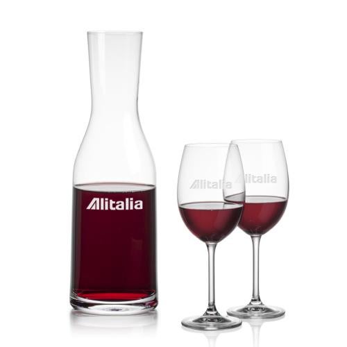 Custom Barware Glasses - Carafes - Dennis Carafe & Flynn Wine
