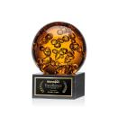 Freeman Globe on Square Marble Glass Trophy
