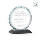 Clarke Black Circle Crystal Trophy