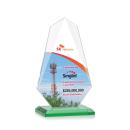Byers Full Color Green Unique Crystal Trophy