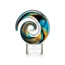 Gleason on Round Clear Circle Glass Trophy