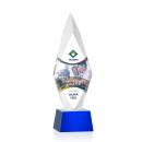 Kendrick Full Color on Small Base Blue Crystal Trophy