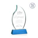 Summers on Helton Base Sky Blue Flame Crystal Trophy