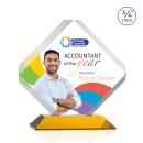 Jacobsen Full Color Amber Crystal Trophy