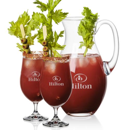 Custom Barware Glasses - Cocktail Glasses - Strickland Pitcher & Regan Cocktail