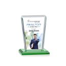 Frank Full Color Green Rectangle Crystal Trophy