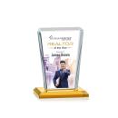 Frank Full Color Amber Rectangle Crystal Trophy