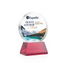 McCarty Vividprint&trade; on Base Red Circle Crystal Trophy