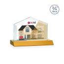 Realtor Full Color Amber Peaks Crystal Trophy