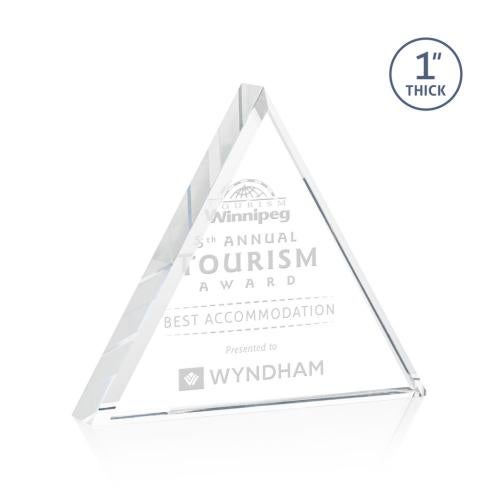 Awards and Plaques - Acrylic Trophies - Moran Clear Pyramid Acrylic Trophy