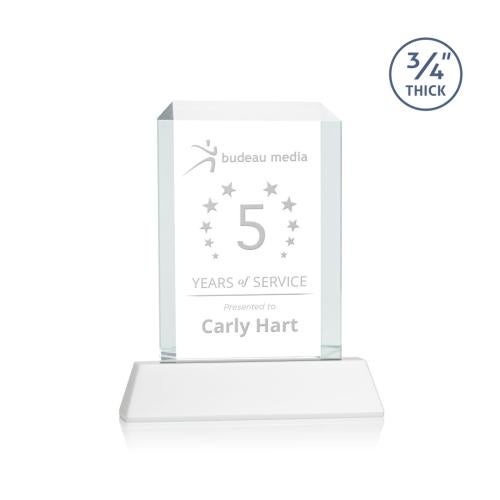 Awards and Plaques - Crystal Trophies - Carey on Helton Fagan Rectangle Crystal Trophy