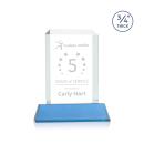 Carey on Helton Sky Blue Rectangle Crystal Trophy