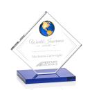 Buckley Blue/Gold Globe Crystal Trophy