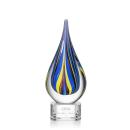 Sharp Clear Tear Drop Glass Trophy