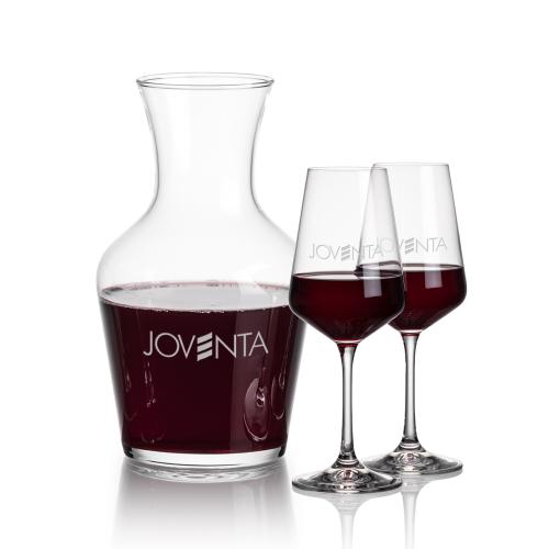 Custom Barware Glasses - Carafes - Summit Carafe & Barrera Wine Set