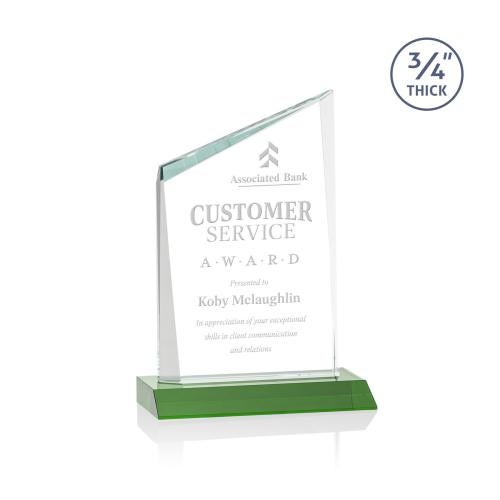 Awards and Plaques - Crystal Trophies - Brito Green Peaks Crystal Trophy