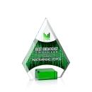 Norman Full Color Green Crystal Trophy