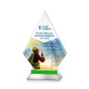 Hanks Full Color Green Crystal Trophy