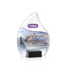 Hassan Full Color Black Flame Crystal Trophy