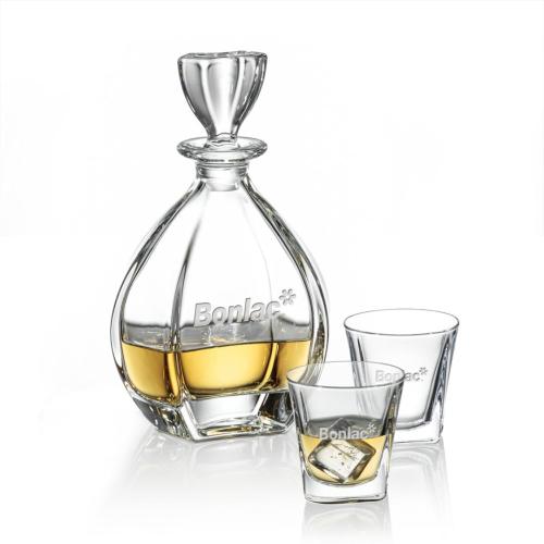 Custom Barware Glasses - Decanters - Harding Decanter Set