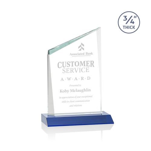 Awards and Plaques - Crystal Trophies - Brito Blue Peaks Crystal Trophy