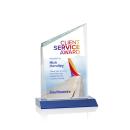 Brito Full Color Blue Peaks Crystal Trophy