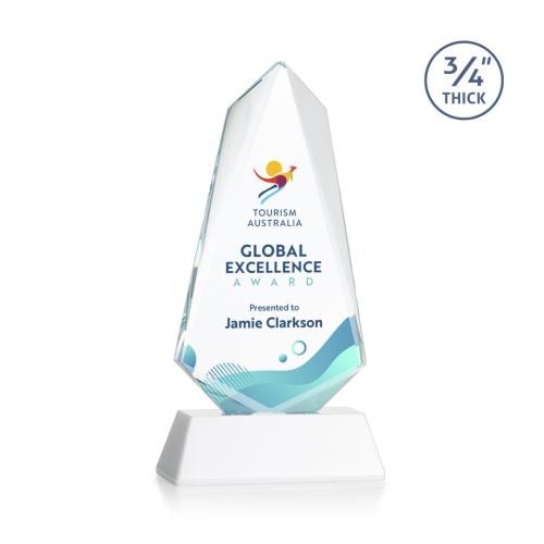 Awards and Plaques - Crystal Trophies - McMullen Full Color on Helton Fagan Unique Crystal Trophy