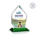 Boone Ice Peak Full Color Green Peaks Crystal Trophy