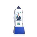 Navarro Full Color on Base Blue Obelisk Crystal Trophy