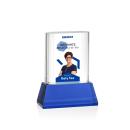 Downey Full Color on Base Blue Rectangle Crystal Trophy