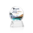 McCarty Vividprint&trade; on Base Clear Circle Crystal Trophy