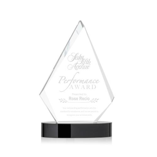 Awards and Plaques - Crystal Trophies - Tidwell Black Crystal Trophy