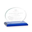 Woods (Horiz) Blue Circle Crystal Trophy
