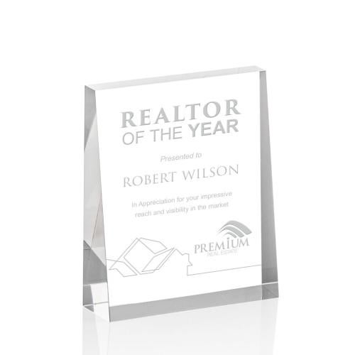 Awards and Plaques - Acrylic Trophies - Hurtado Clear (Vert) Rectangle Acrylic Trophy