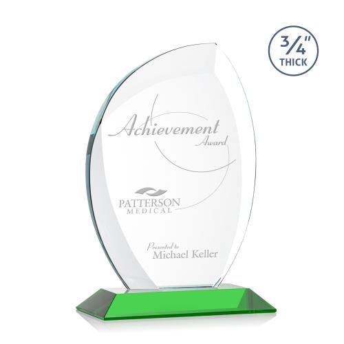 Awards and Plaques - Crystal Trophies - Oakes Green Flame Crystal Trophy