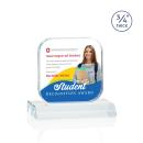 App Full Color Clear Square / Cube Crystal Trophy