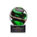 Boykin on Half Round Base Black Globe Glass Trophy