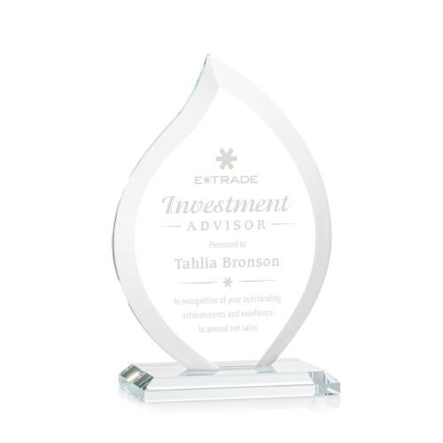 Awards and Plaques - Crystal Trophies - Tomlinson Clear Flame Crystal Trophy