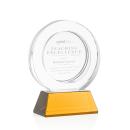 Napier on Base Amber Circle Crystal Trophy