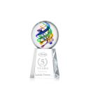 Blackburn Globe on Medium Crystal Base Glass Trophy