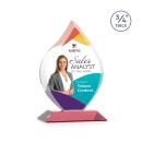 Cavazos Full Color Red Flame Crystal Trophy