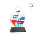 Cavazos Full Color on Helton Black Flame Crystal Trophy
