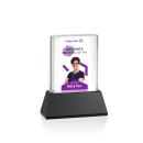 Downey Full Color on Base Black Rectangle Crystal Trophy