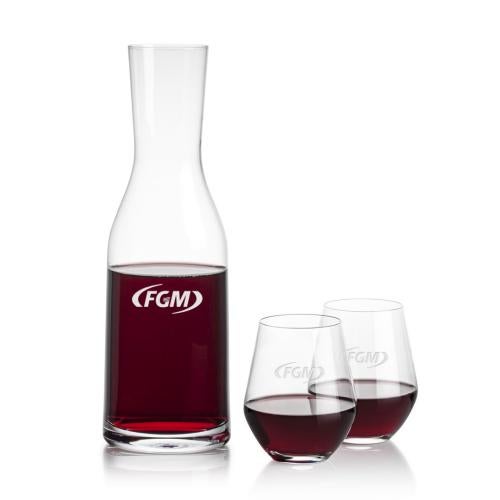 Custom Barware Glasses - Carafes - Dennis Carafe & Stahl Stemless Wine